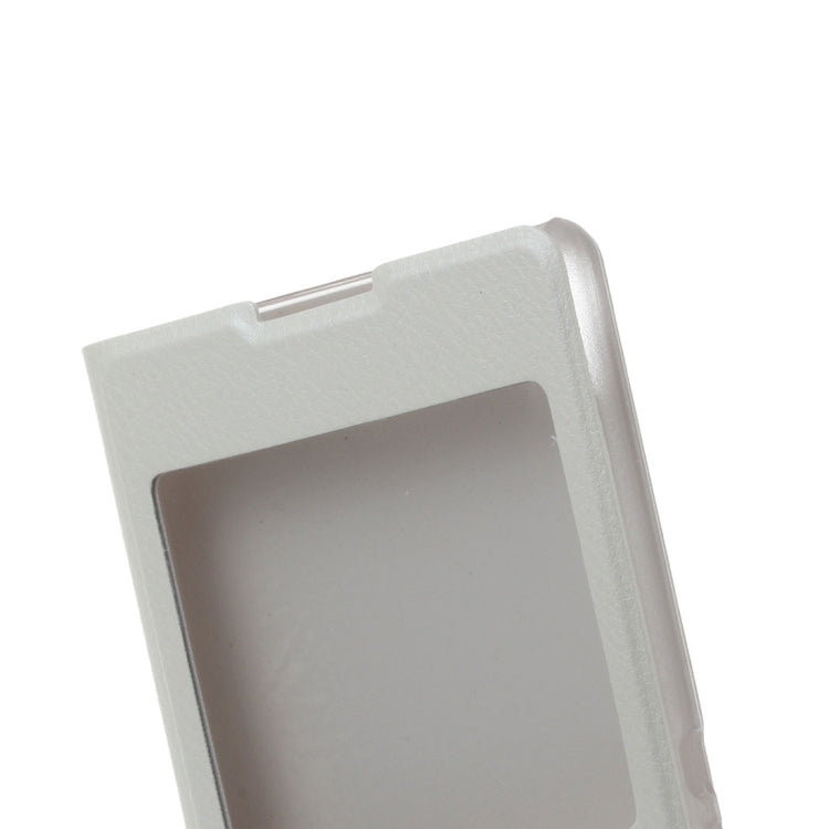 For Sony Xperia C6 Litchi Texture Horizontal Flip Leather Case with Call Display ID