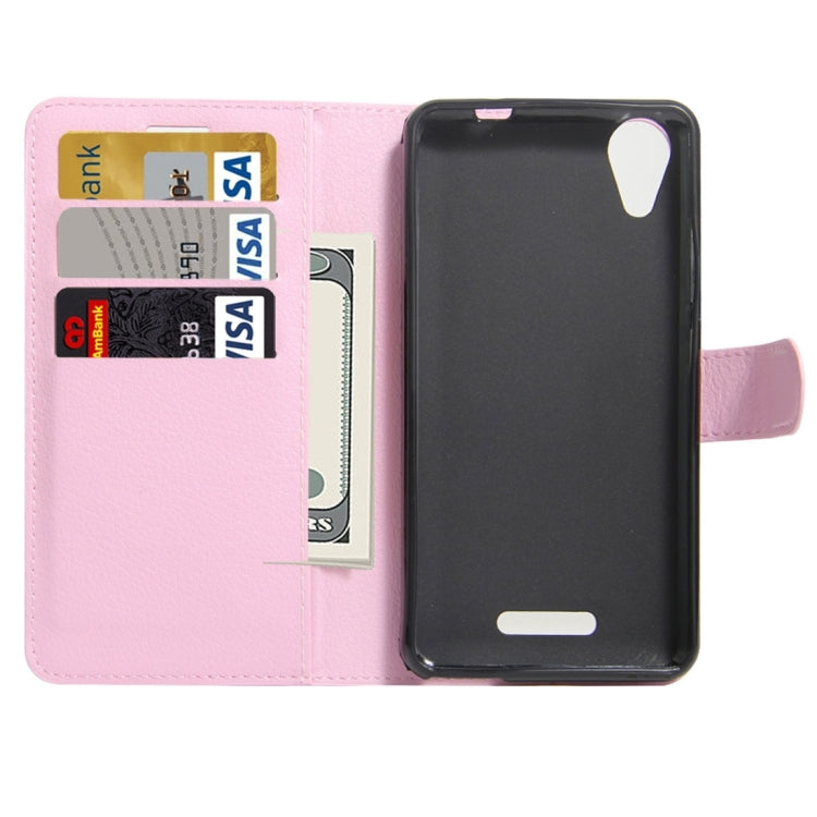 For Wiko U Feel Go Litchi Texture Horizontal Flip Leather Case with Holder & Card Slots & Wallet