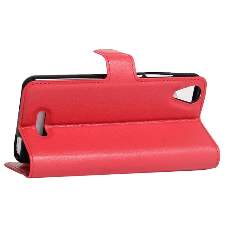 For Wiko U Feel Go Litchi Texture Horizontal Flip Leather Case with Holder & Card Slots & Wallet