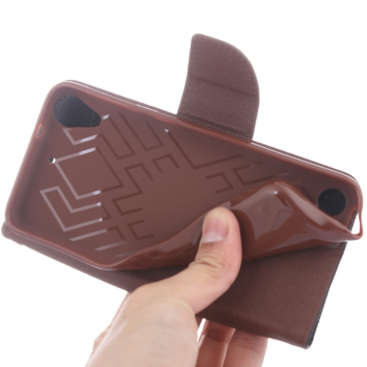 For HTC Desire 530 Cross Texture Horizontal Flip Leather Case with Magnetic Buckle & Holder & Card Slots & Wallet