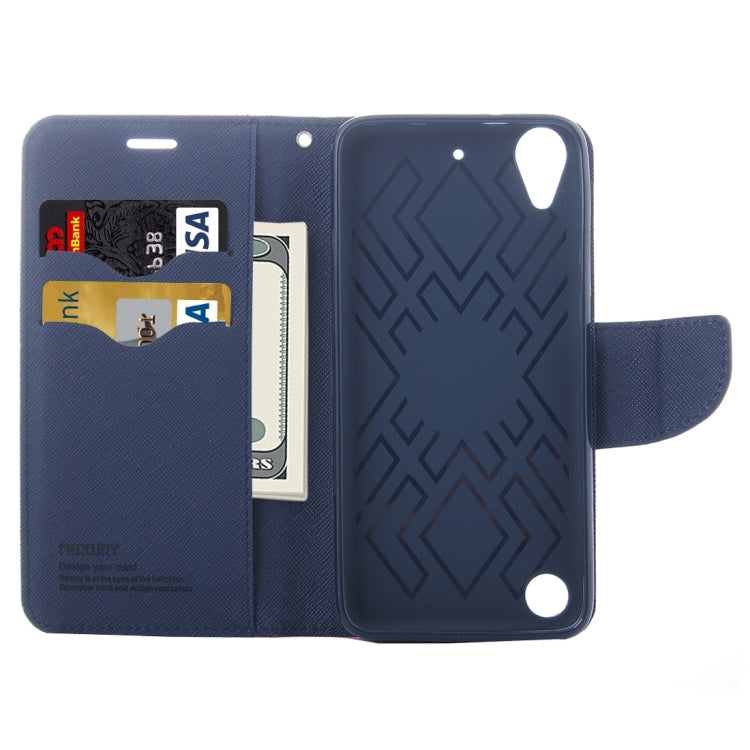 For HTC Desire 530 Cross Texture Horizontal Flip Leather Case with Magnetic Buckle & Holder & Card Slots & Wallet