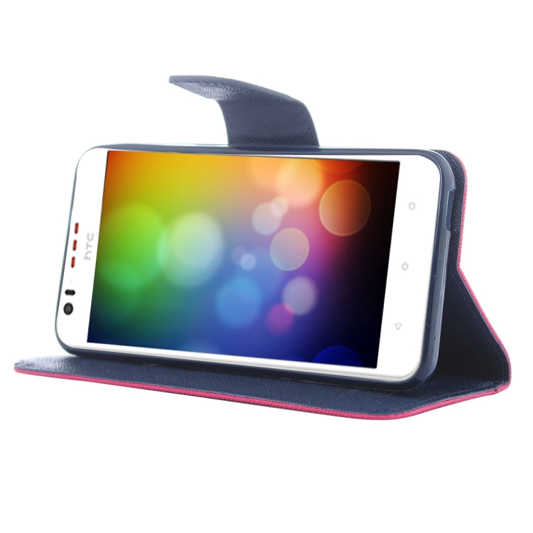 For HTC Desire 530 Cross Texture Horizontal Flip Leather Case with Magnetic Buckle & Holder & Card Slots & Wallet