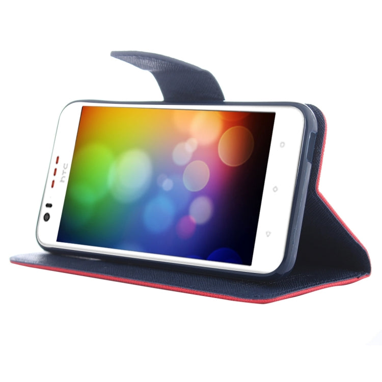 For HTC Desire 530 Cross Texture Horizontal Flip Leather Case with Magnetic Buckle & Holder & Card Slots & Wallet