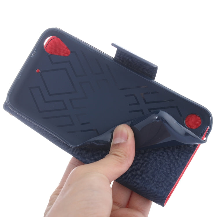 For HTC Desire 530 Cross Texture Horizontal Flip Leather Case with Magnetic Buckle & Holder & Card Slots & Wallet