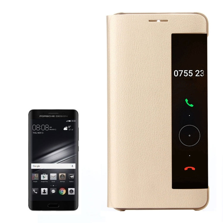 For Huawei  Mate 9 Pro Porsche Design Litchi Texture Horizontal Flip Leather Case with Call Display ID & Sleep / Wake-up Function