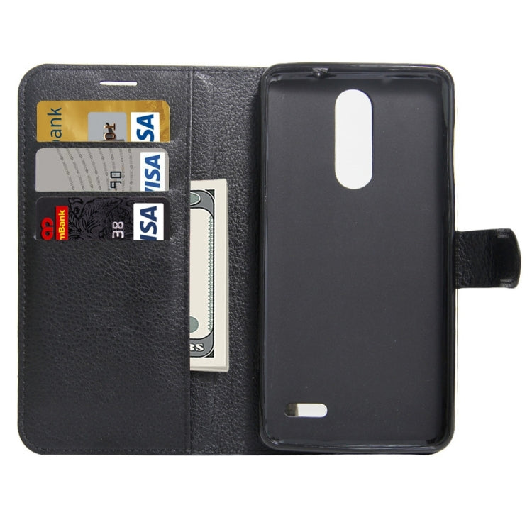 For ZTE  Grand X 4 Litchi Texture Horizontal Flip Leather Case with Holder & Card Slots & Wallet