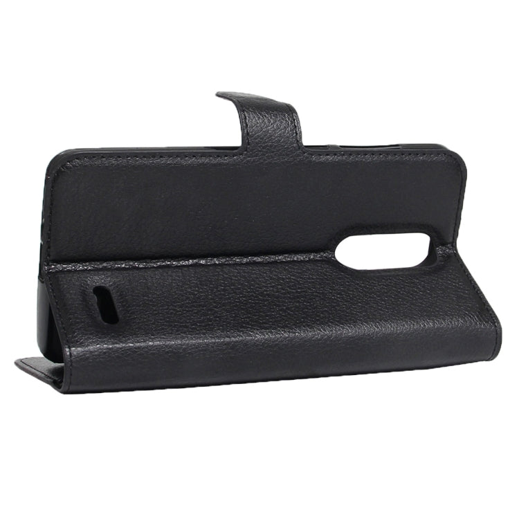 For ZTE  Grand X 4 Litchi Texture Horizontal Flip Leather Case with Holder & Card Slots & Wallet