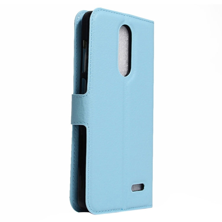 For ZTE  Grand X 4 Litchi Texture Horizontal Flip Leather Case with Holder & Card Slots & Wallet