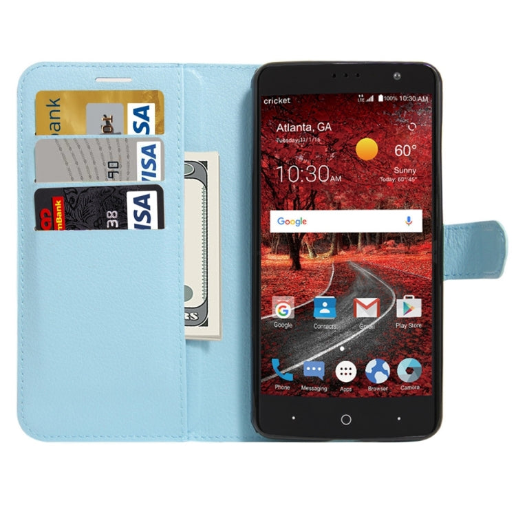 For ZTE  Grand X 4 Litchi Texture Horizontal Flip Leather Case with Holder & Card Slots & Wallet