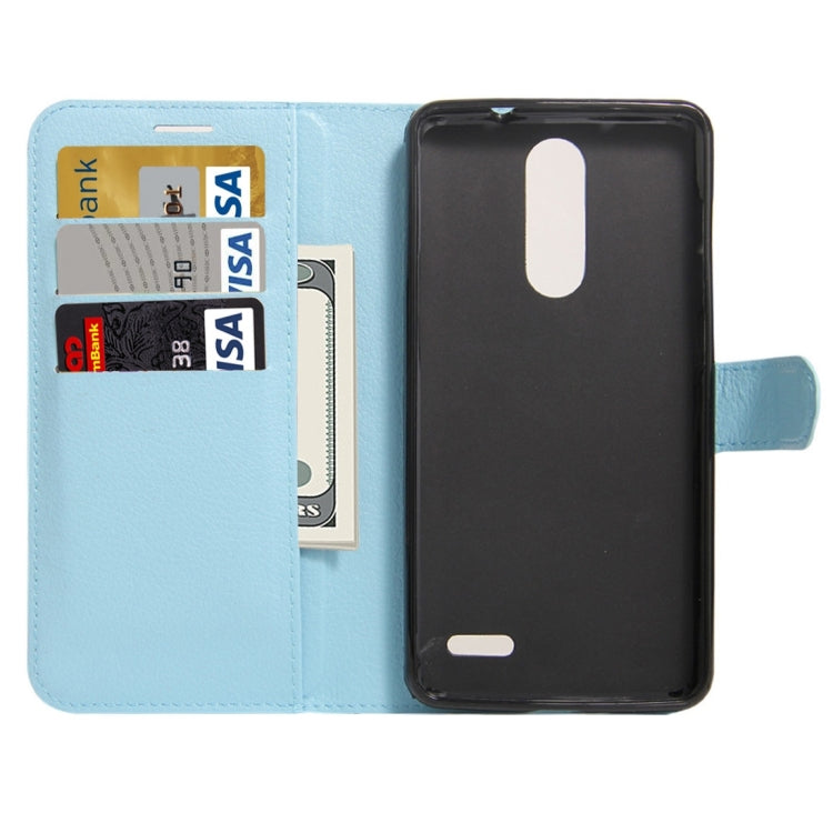 For ZTE  Grand X 4 Litchi Texture Horizontal Flip Leather Case with Holder & Card Slots & Wallet