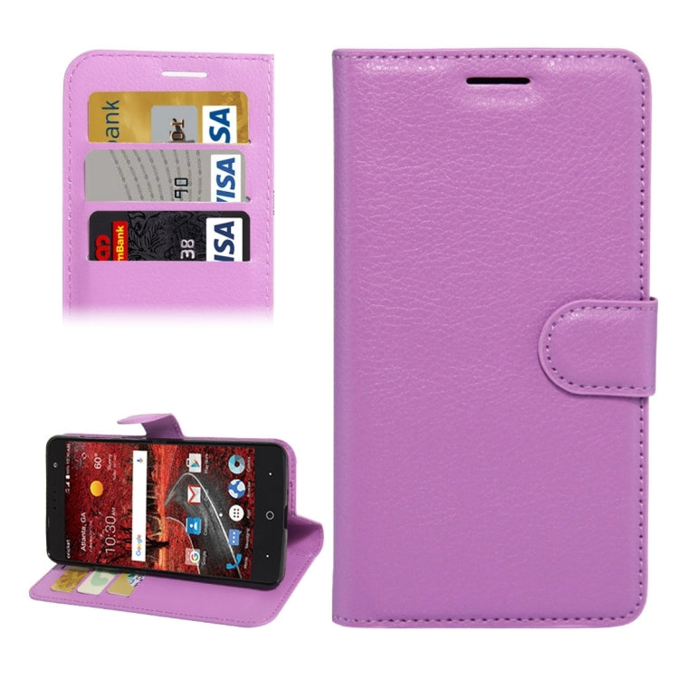 For ZTE  Grand X 4 Litchi Texture Horizontal Flip Leather Case with Holder & Card Slots & Wallet