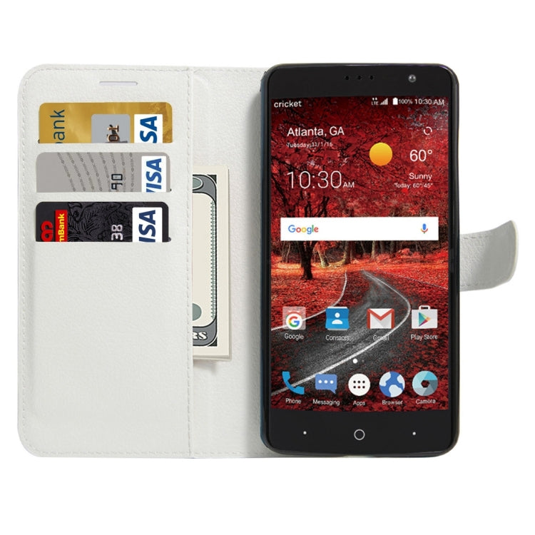 For ZTE  Grand X 4 Litchi Texture Horizontal Flip Leather Case with Holder & Card Slots & Wallet