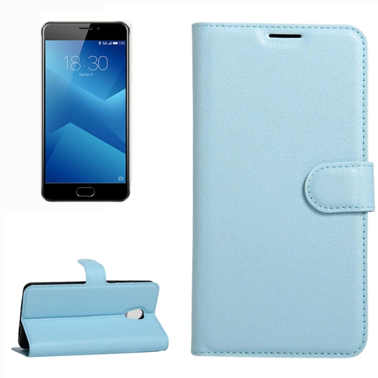 For Meizu  M5 Note Litchi Texture Horizontal Flip Leather Case with Holder & Card Slots & Wallet