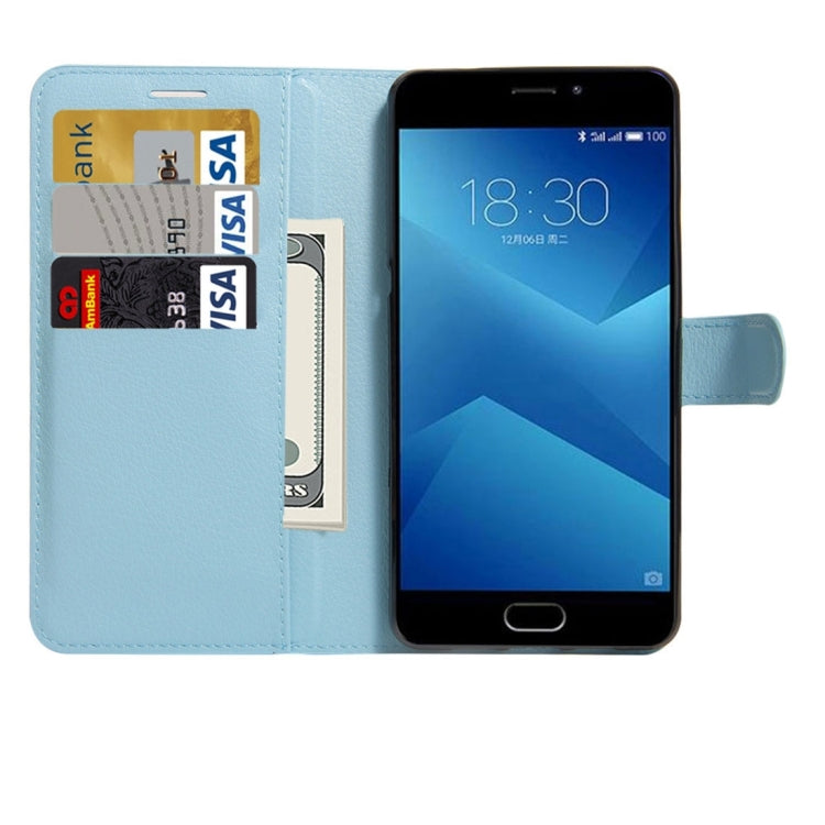 For Meizu  M5 Note Litchi Texture Horizontal Flip Leather Case with Holder & Card Slots & Wallet