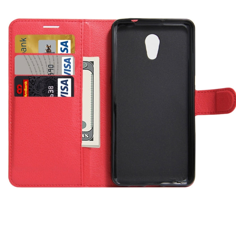 For Meizu  M5 Note Litchi Texture Horizontal Flip Leather Case with Holder & Card Slots & Wallet