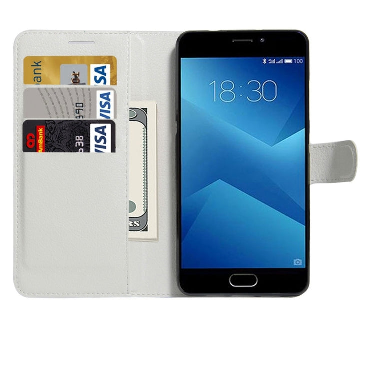 For Meizu  M5 Note Litchi Texture Horizontal Flip Leather Case with Holder & Card Slots & Wallet
