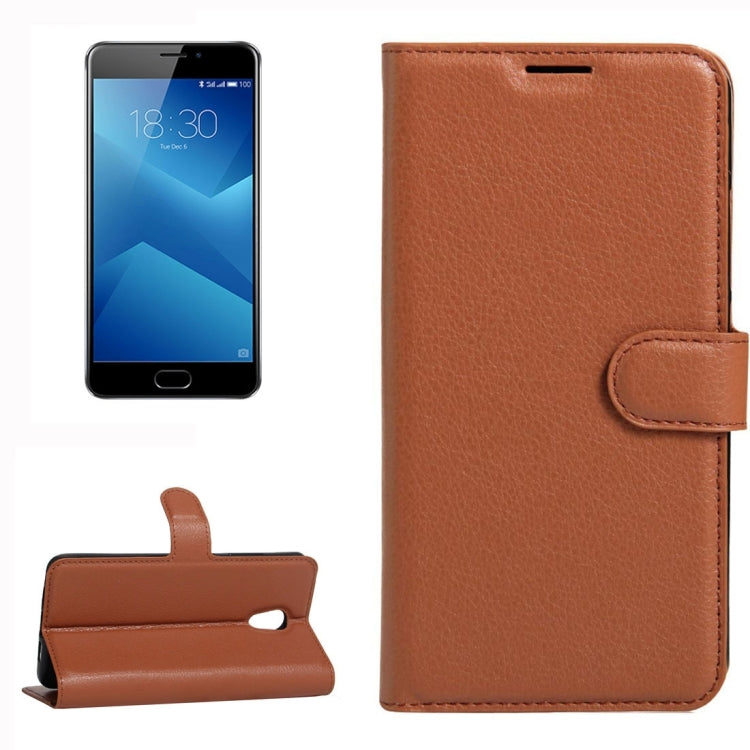 For Meizu  M5 Note Litchi Texture Horizontal Flip Leather Case with Holder & Card Slots & Wallet
