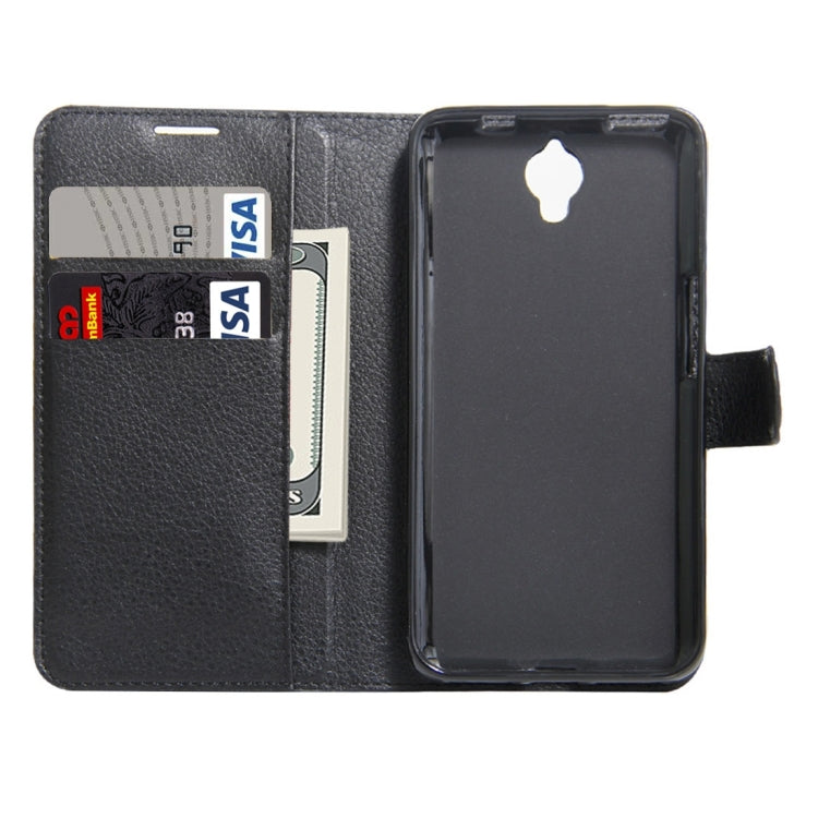 For Alcatel One Touch Idol X+ / 6043D Litchi Texture Horizontal Flip Leather Case with Holder & Card Slots & Wallet