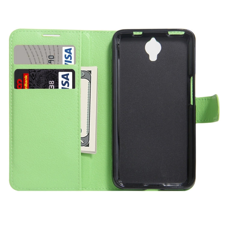 For Alcatel One Touch Idol X+ / 6043D Litchi Texture Horizontal Flip Leather Case with Holder & Card Slots & Wallet
