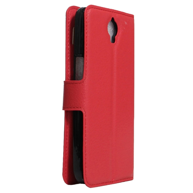 For Alcatel One Touch Idol X+ / 6043D Litchi Texture Horizontal Flip Leather Case with Holder & Card Slots & Wallet