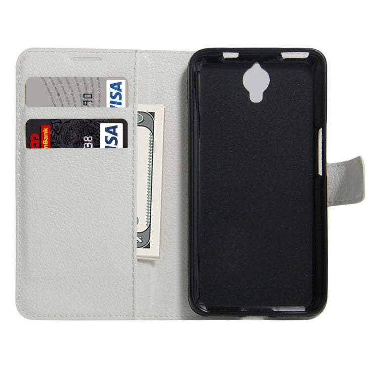 For Alcatel One Touch Idol X+ / 6043D Litchi Texture Horizontal Flip Leather Case with Holder & Card Slots & Wallet
