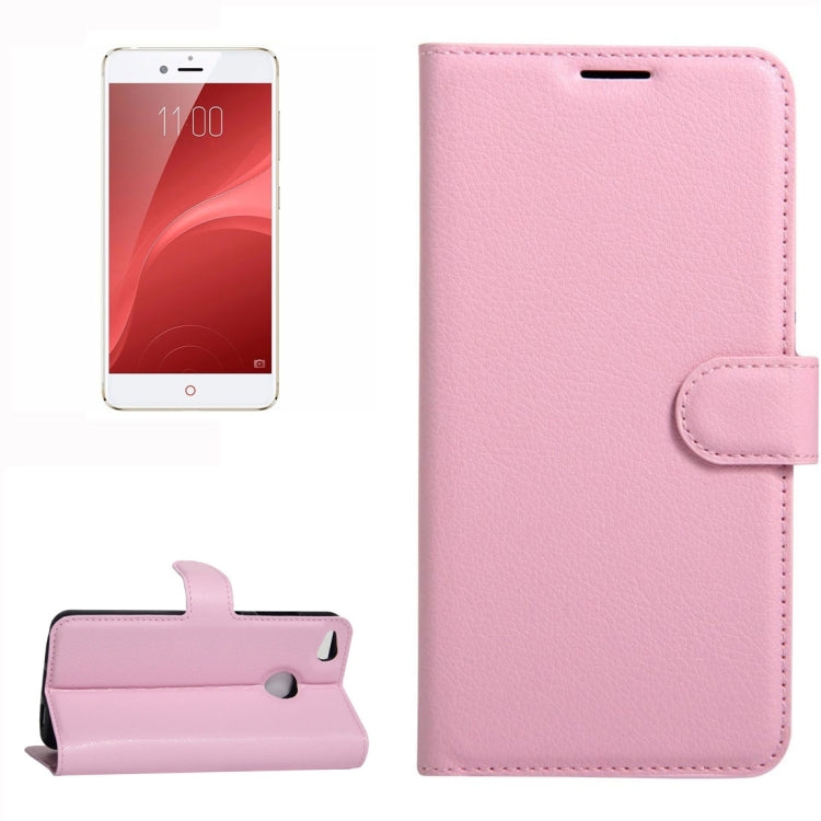 For ZTE  Nubia Z11 MiniS Litchi Texture Horizontal Flip Leather Case with Holder & Card Slots & Wallet