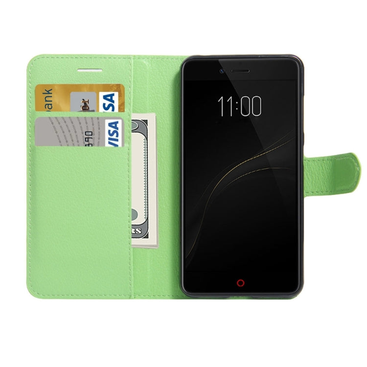 For ZTE  Nubia Z11 MiniS Litchi Texture Horizontal Flip Leather Case with Holder & Card Slots & Wallet
