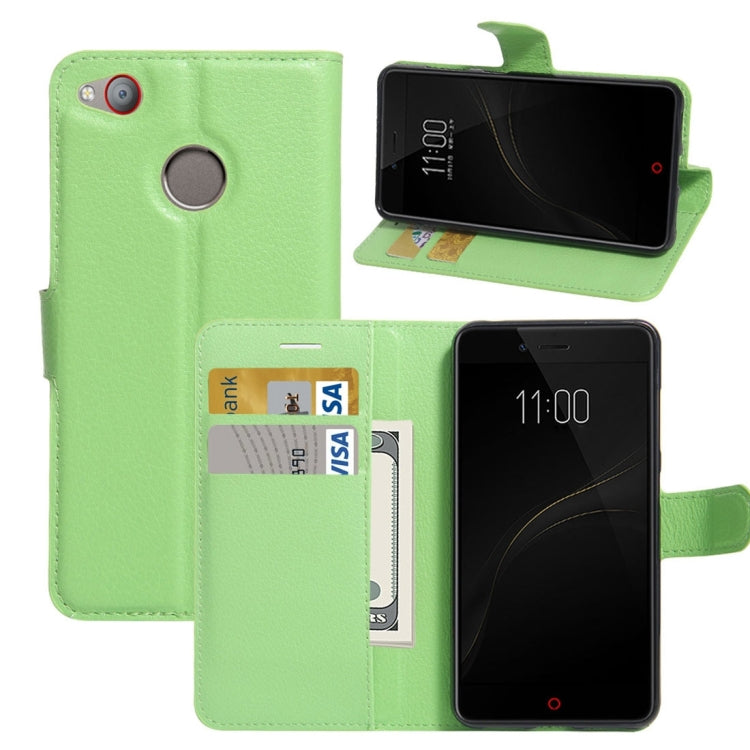 For ZTE  Nubia Z11 MiniS Litchi Texture Horizontal Flip Leather Case with Holder & Card Slots & Wallet