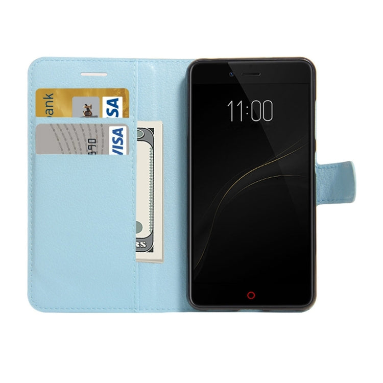 For ZTE  Nubia Z11 MiniS Litchi Texture Horizontal Flip Leather Case with Holder & Card Slots & Wallet