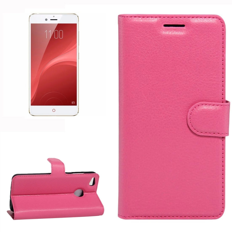 For ZTE  Nubia Z11 MiniS Litchi Texture Horizontal Flip Leather Case with Holder & Card Slots & Wallet