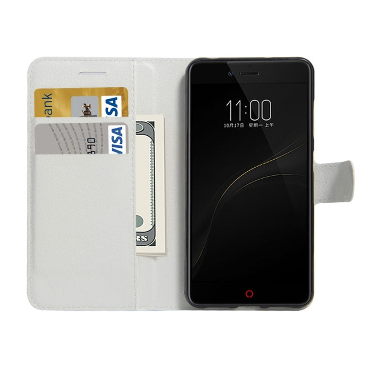 For ZTE  Nubia Z11 MiniS Litchi Texture Horizontal Flip Leather Case with Holder & Card Slots & Wallet