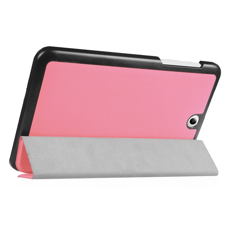 For Acer Iconia One 8 / B1-850 Custer Texture Horizontal Flip Solid Color Leather Case with Three-folding Holder