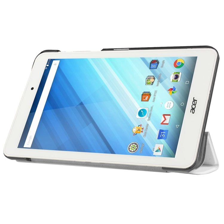 For Acer Iconia One 8 / B1-850 Custer Texture Horizontal Flip Solid Color Leather Case with Three-folding Holder