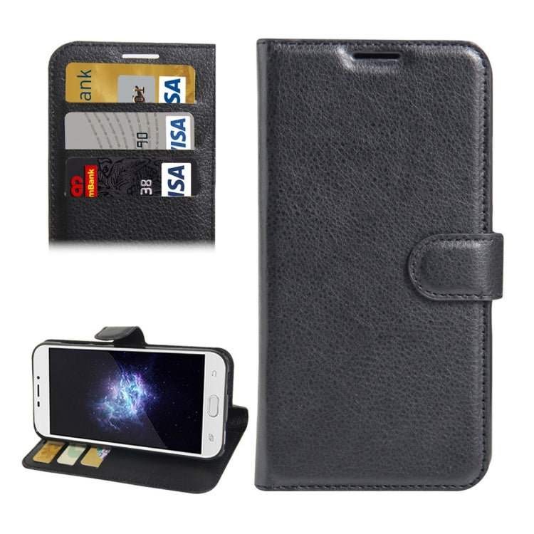 For DOOGEE X9 Litchi Texture Horizontal Flip Leather Case with Holder & Card Slots & Wallet