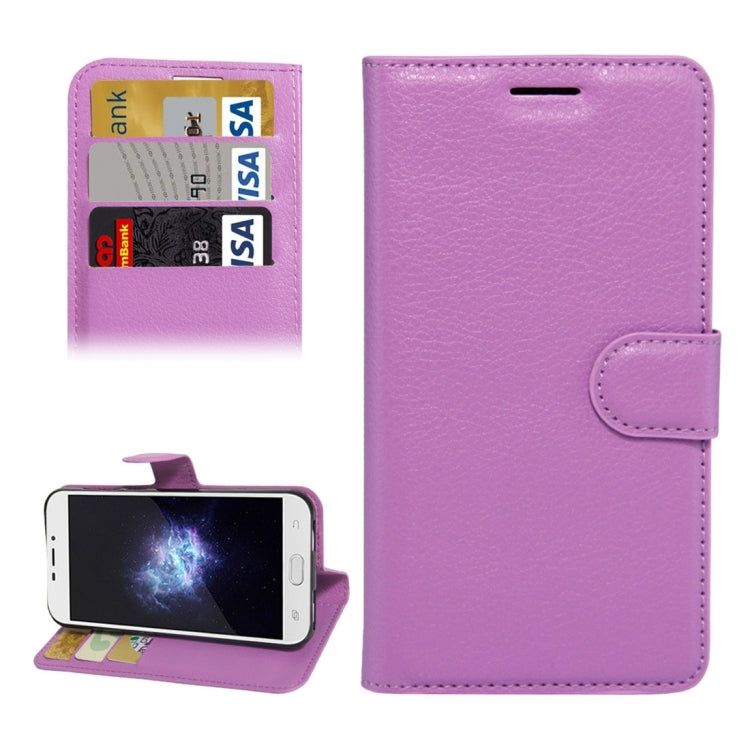 For DOOGEE X9 Litchi Texture Horizontal Flip Leather Case with Holder & Card Slots & Wallet