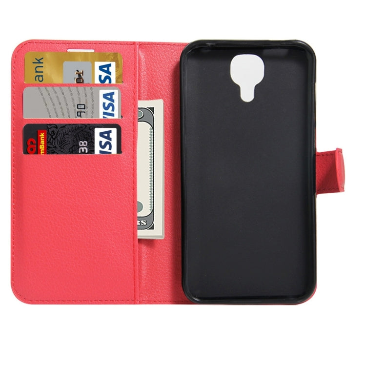 For DOOGEE X9 Litchi Texture Horizontal Flip Leather Case with Holder & Card Slots & Wallet