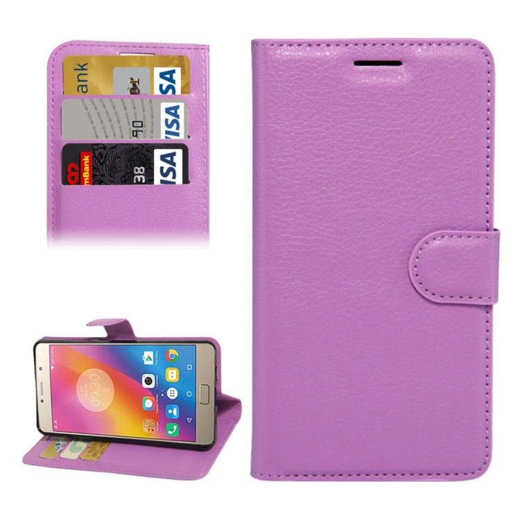 For Lenovo P2 Litchi Texture Horizontal Flip Leather Case with Holder & Card Slots & Wallet