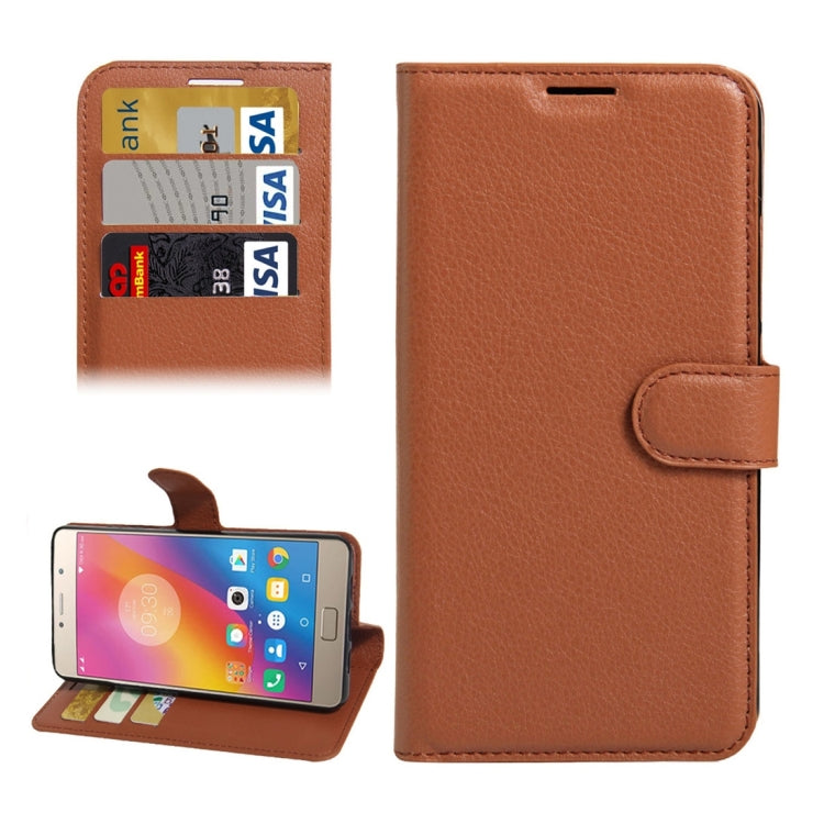 For Lenovo P2 Litchi Texture Horizontal Flip Leather Case with Holder & Card Slots & Wallet