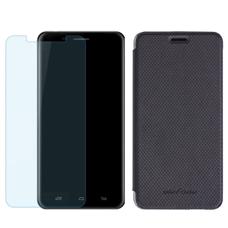 [HK Warehouse] Ulefone for Metal Lite (MPH3125) Protective Leather Case with Tempered Glass Screen Film