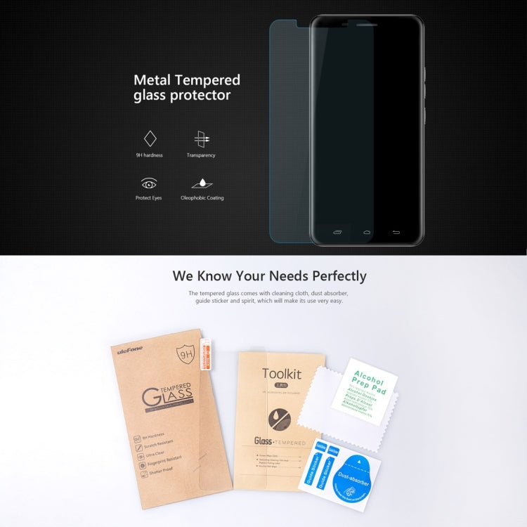 [HK Warehouse] Ulefone for Metal Lite (MPH3125) Protective Leather Case with Tempered Glass Screen Film