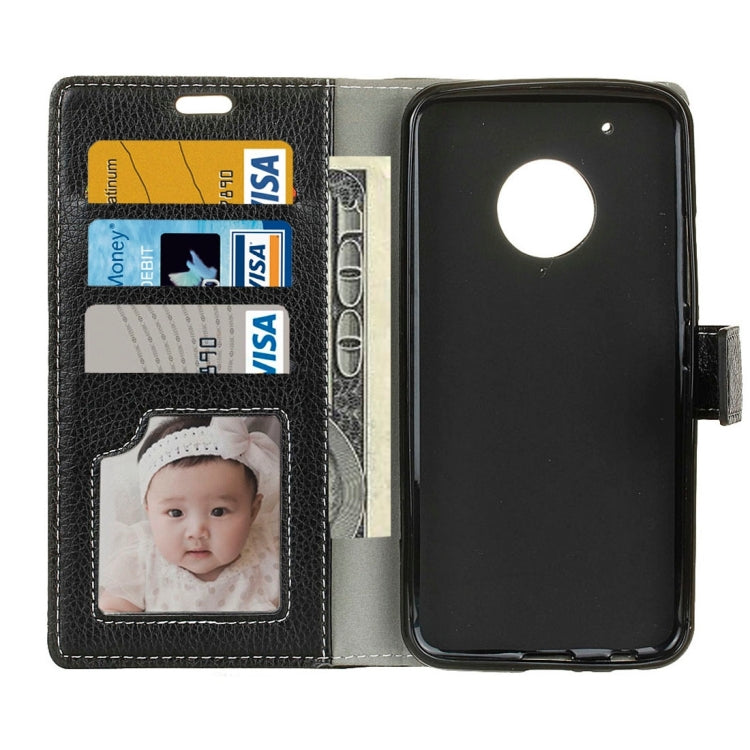 For Motorola Moto G (5th Gen.) Litchi Texture Horizontal Flip Leather Case with Holder & Card Slots & Wallet & Photo Frame