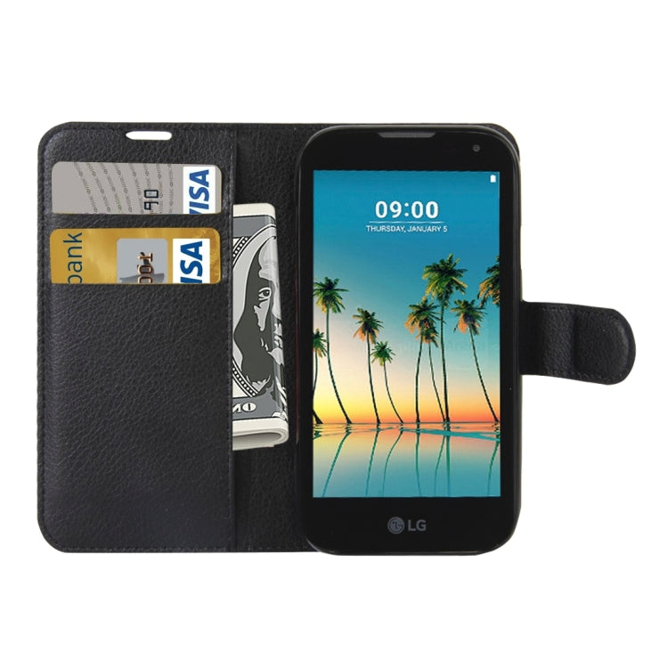 For LG K3 (2017) Litchi Texture Horizontal Flip Leather Case with Holder & Card Slots & Wallet