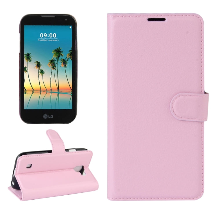 For LG K3 (2017) Litchi Texture Horizontal Flip Leather Case with Holder & Card Slots & Wallet