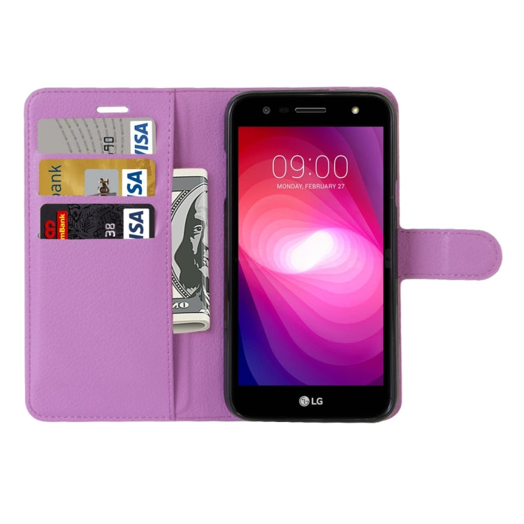 For LG X power2 Litchi Texture Horizontal Flip Leather Case with Holder & Card Slots & Wallet