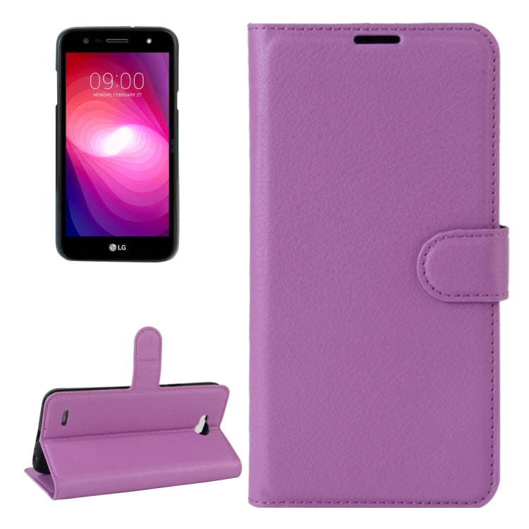For LG X power2 Litchi Texture Horizontal Flip Leather Case with Holder & Card Slots & Wallet