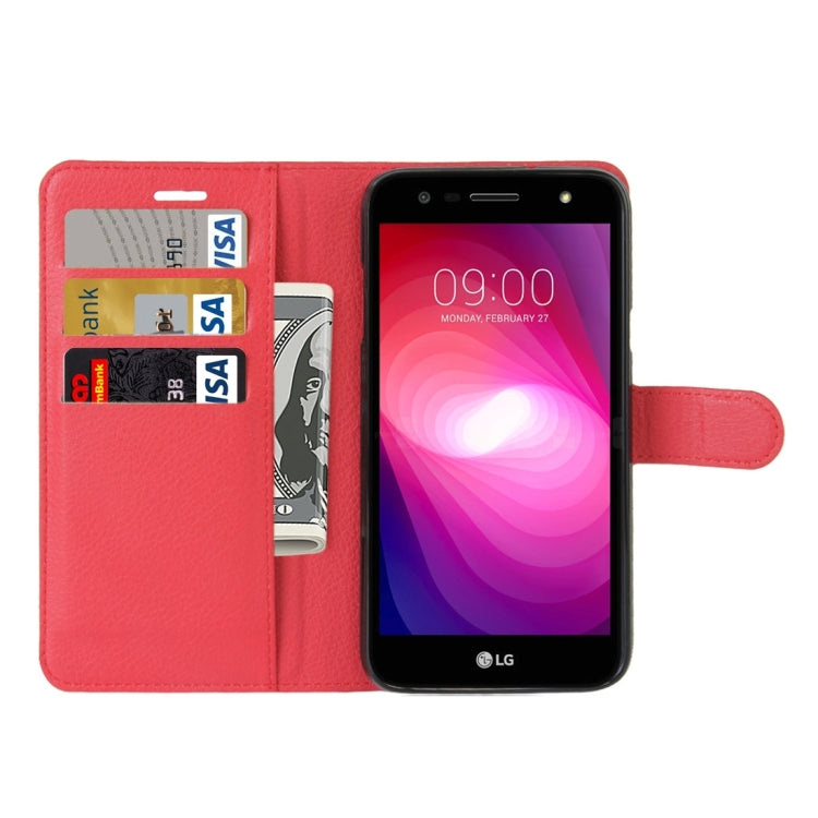 For LG X power2 Litchi Texture Horizontal Flip Leather Case with Holder & Card Slots & Wallet