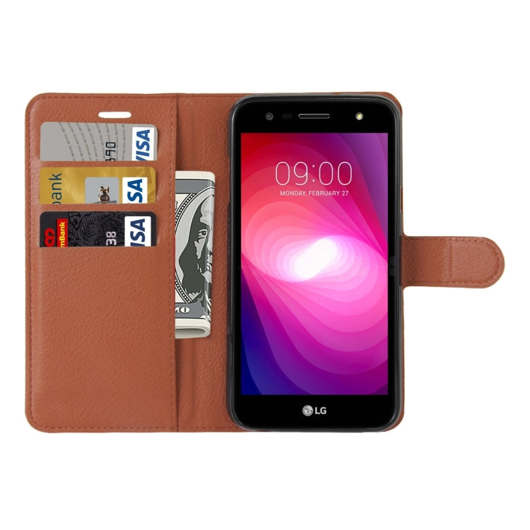 For LG X power2 Litchi Texture Horizontal Flip Leather Case with Holder & Card Slots & Wallet
