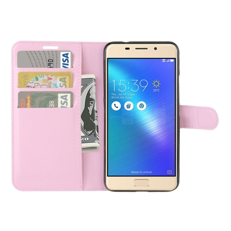 For ASUS ZenFone 3s Max (ZC521TL)  Litchi Texture Horizontal Flip Leather Case with Holder & Card Slots & Wallet