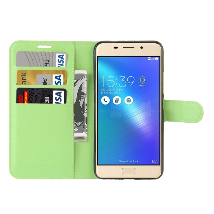 For ASUS ZenFone 3s Max (ZC521TL)  Litchi Texture Horizontal Flip Leather Case with Holder & Card Slots & Wallet