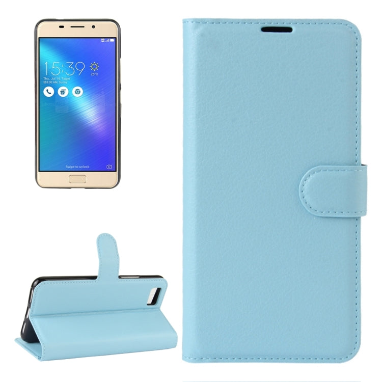 For ASUS ZenFone 3s Max (ZC521TL)  Litchi Texture Horizontal Flip Leather Case with Holder & Card Slots & Wallet